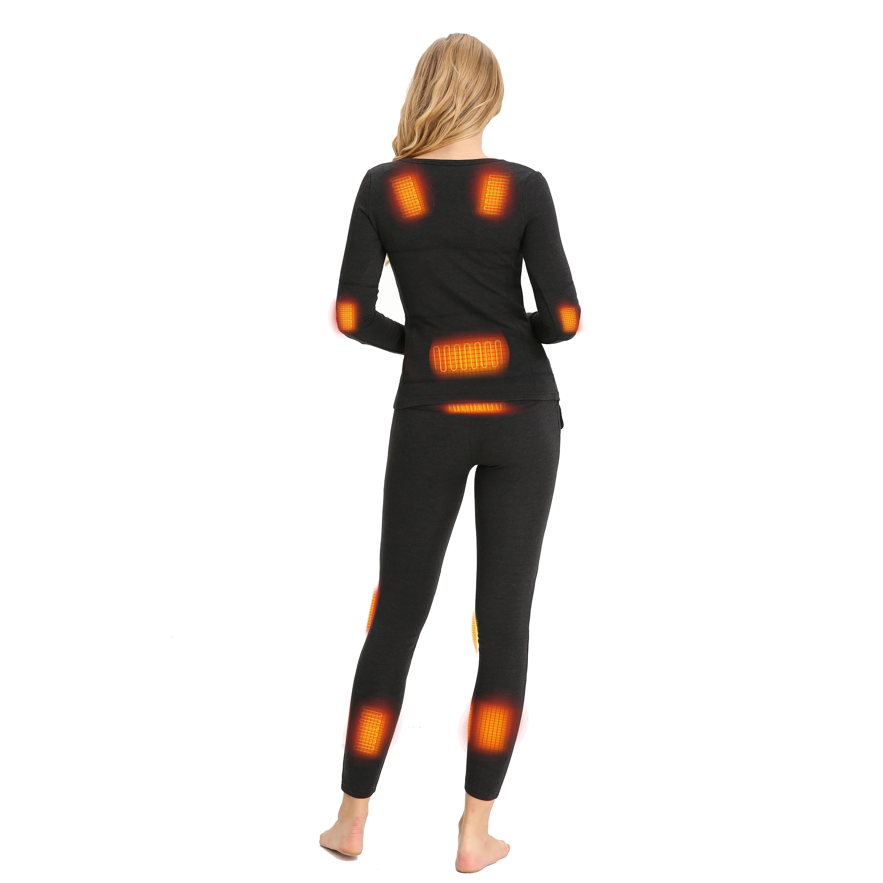 
2021 Winter Washable USB Heated Underwear With Battery Pack 