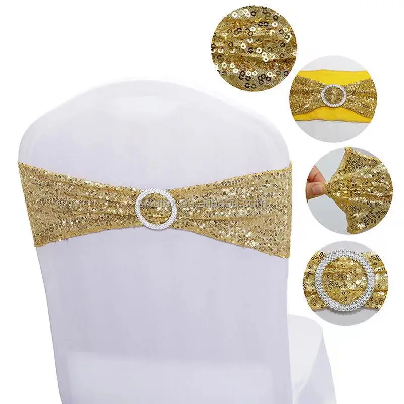 Stretch+Sequin+Chair+Sashes+Chair+Bands+for+Hotel+Wedding+Reception+Party+Event+Chair+Cover+Decoration