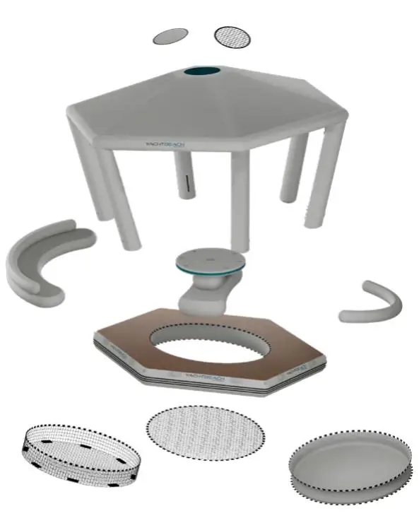 floating water island party island inflatable  tent on water with pavilion canopy