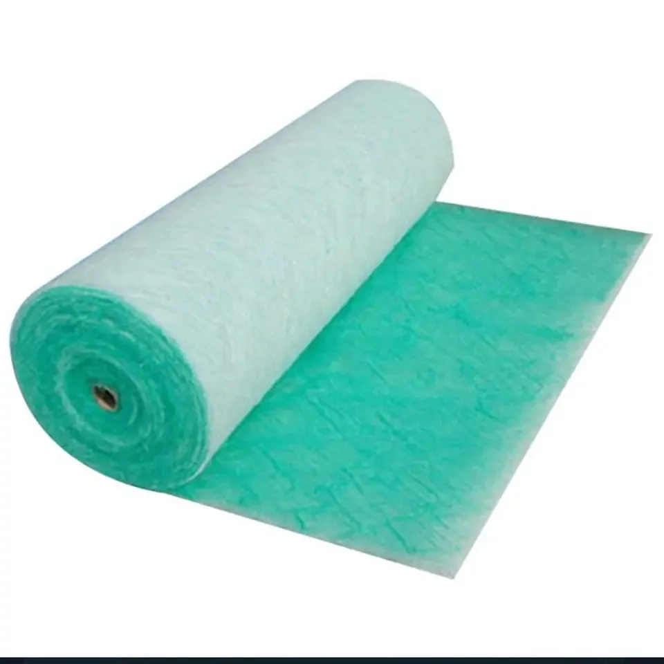 Paint Fog Felt Fiberglass Filter Media Air Conditioner Dust Fabric Filter Fiberglass Cotton White and Green Glass