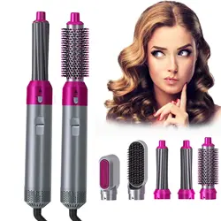 Amazon Hot Sale 5 In 1 Hair Air Wrap Styler Hair Dryer Hot Air Brush Professional Hair Straightener Curler Styling Tools Airwrap