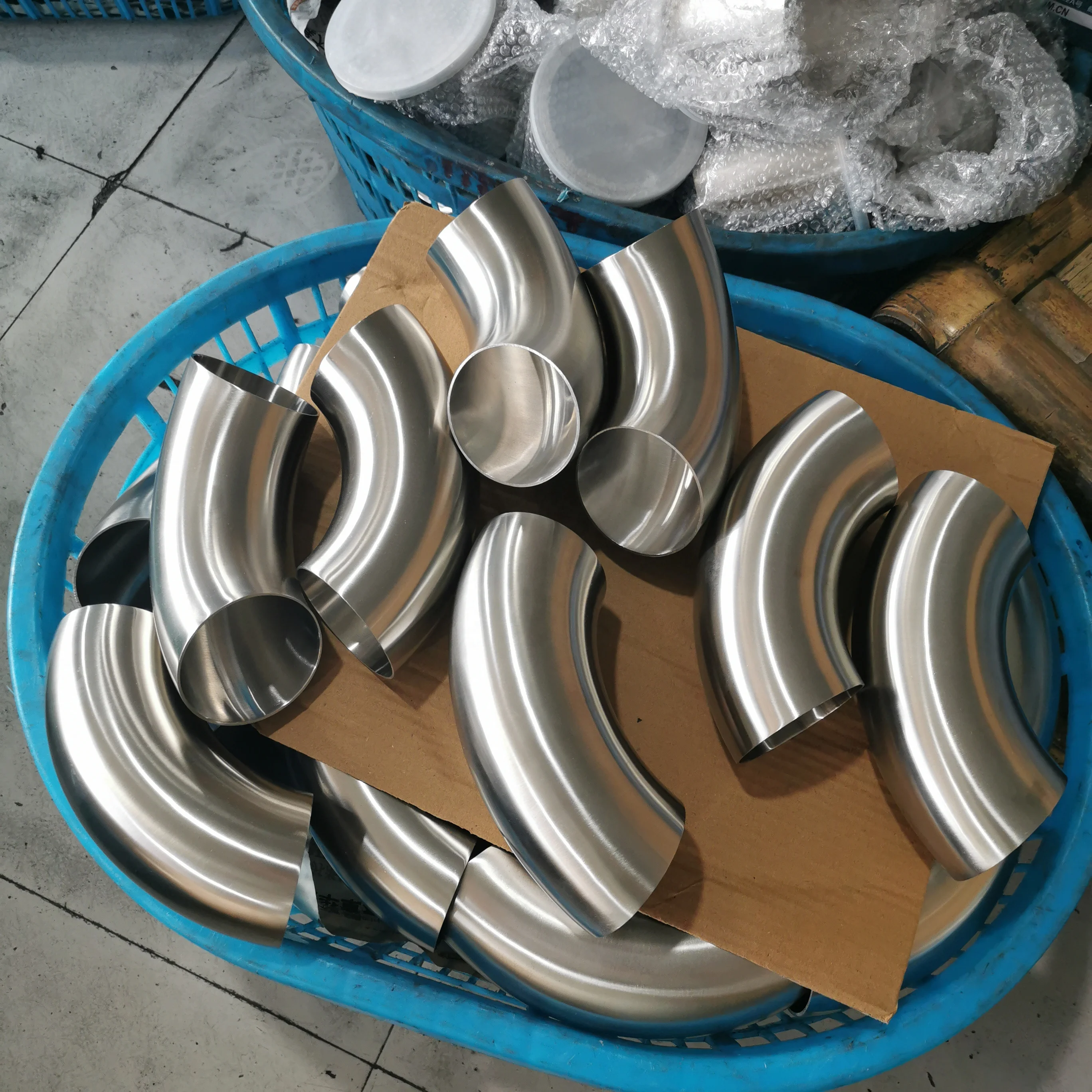 Stainless Steel  Sanitary 76mm Pipe fittings of Welded 45degree Bend/Elbow