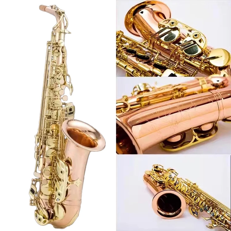 Saxophone Brass Material Alto Saxophone E-Flat Gold Keys Mouthpiece Music Instrument Alto Sax for Adult