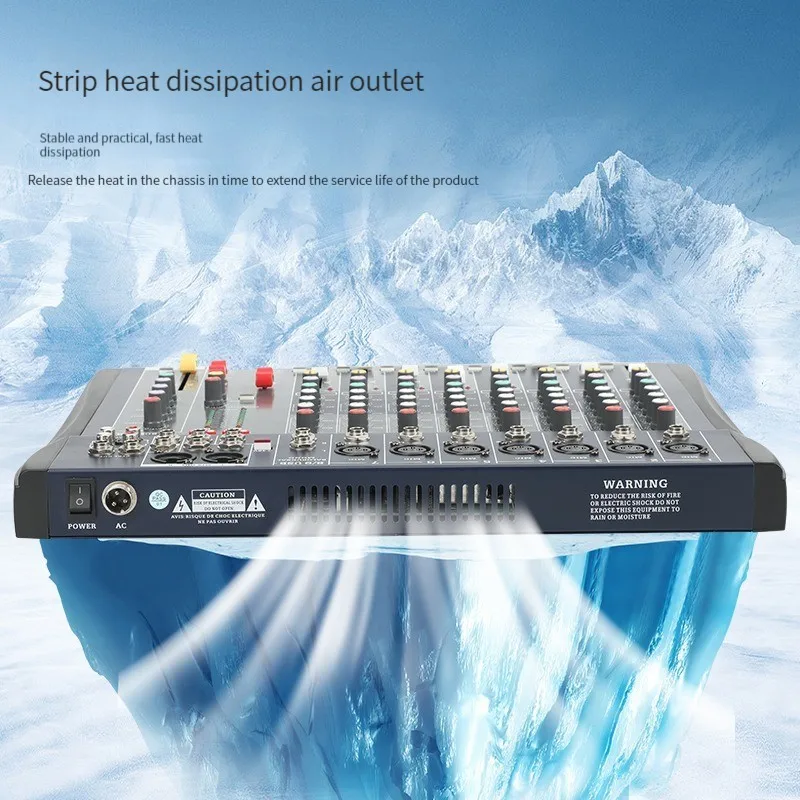 TEBO 6 Channels usb buleteeth studio audio interface dj mixing use party audio mixer