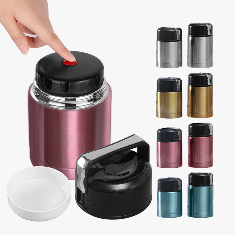 Custom logo 800ml 1000ml  Insulated Double Wall Stainless Steel Lunch Box Vacuum Jar Container Thermos Food Pot Food Flask