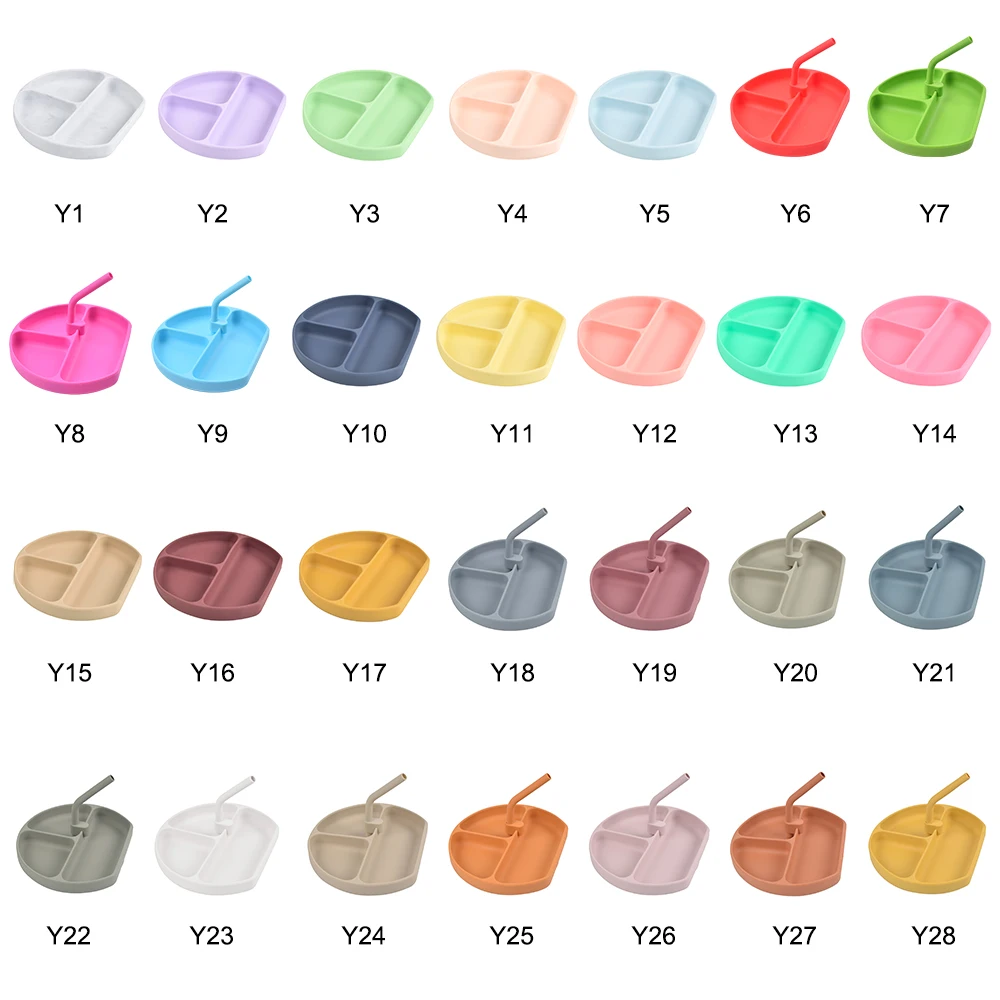 Разделенные для малышей пластины противоскользящие Небьющийся Набор для кормления всасывания салфетки силиконовые детские тарелки для малышей для детей ясельного, дошкольного и школьного возраста