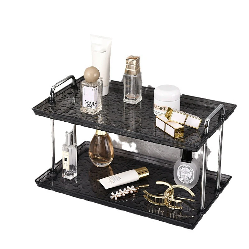 Popular Cosmetics Storage Box Makeup Organizer 2 Layers Storage Rack Skincare Holder Desktop Organizer Drawer For Bathroom