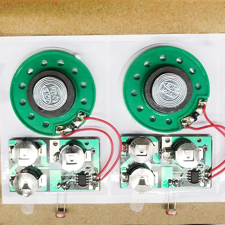 Music chip sound chip light activated sound module for plush toy greeting cards