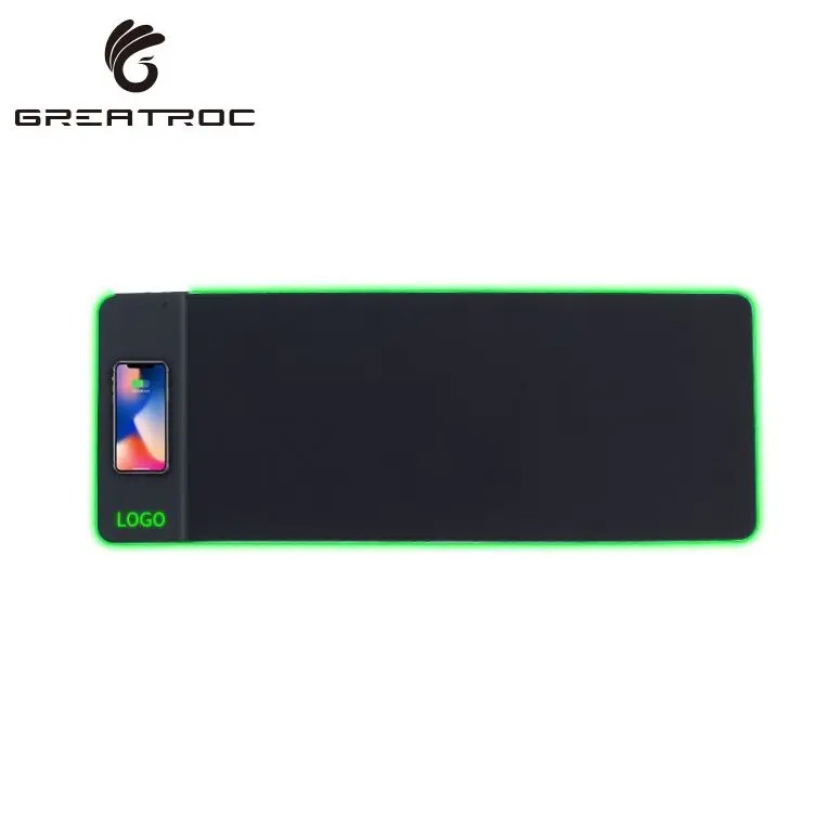  Отличная Roc горячая Распродажа RGB подсветкой гигантские надувные игровые большой размер мышь и клавиатура стол коврик с быстрым 15 Вт беспроводной