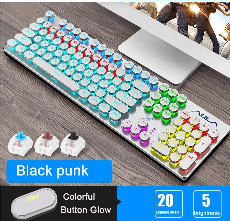 
2020 Best Factory Keyboard Mechanical Keyboard Gaming RGB Breathing light Gaming MINI Mechanical Keyboard 