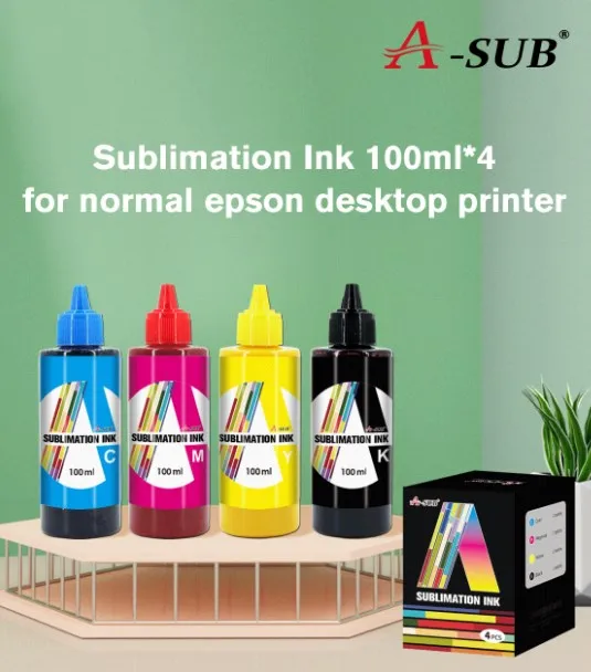 China factory 100 ml/bottle (CMYK) 4 colors/set Sublimation Ink for Epson Digital Printing