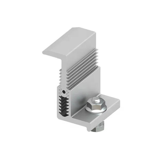 Adjustable Solar End Clamp Connection Black & Natural for Solar Panel Mounting 10 Years Standard 35-60mm DIN3017 CN;FUJ Metric