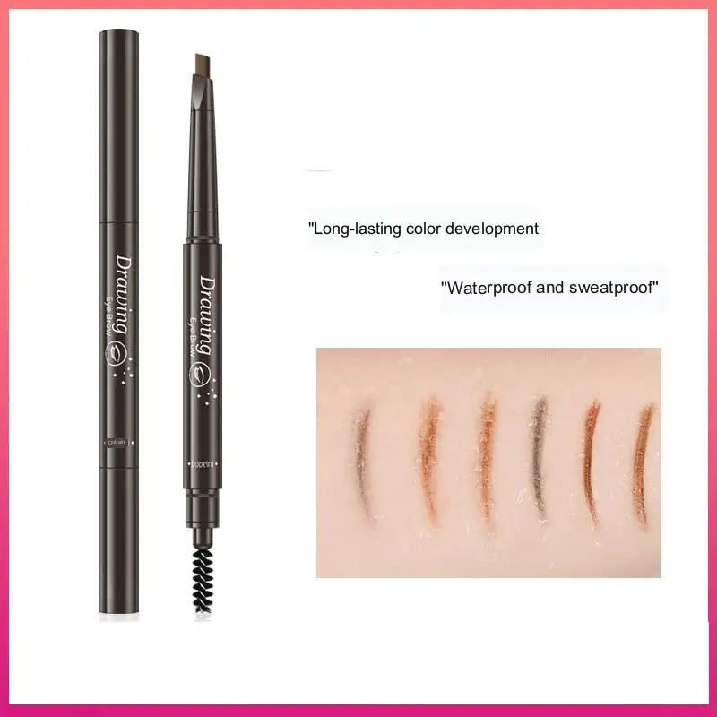 Black Dark Brown Gray Makeup Brow Pencil OEM Lasting Color Bulk Natural Slim Chic High Quality Sweat Proof Eyebrow Pencil