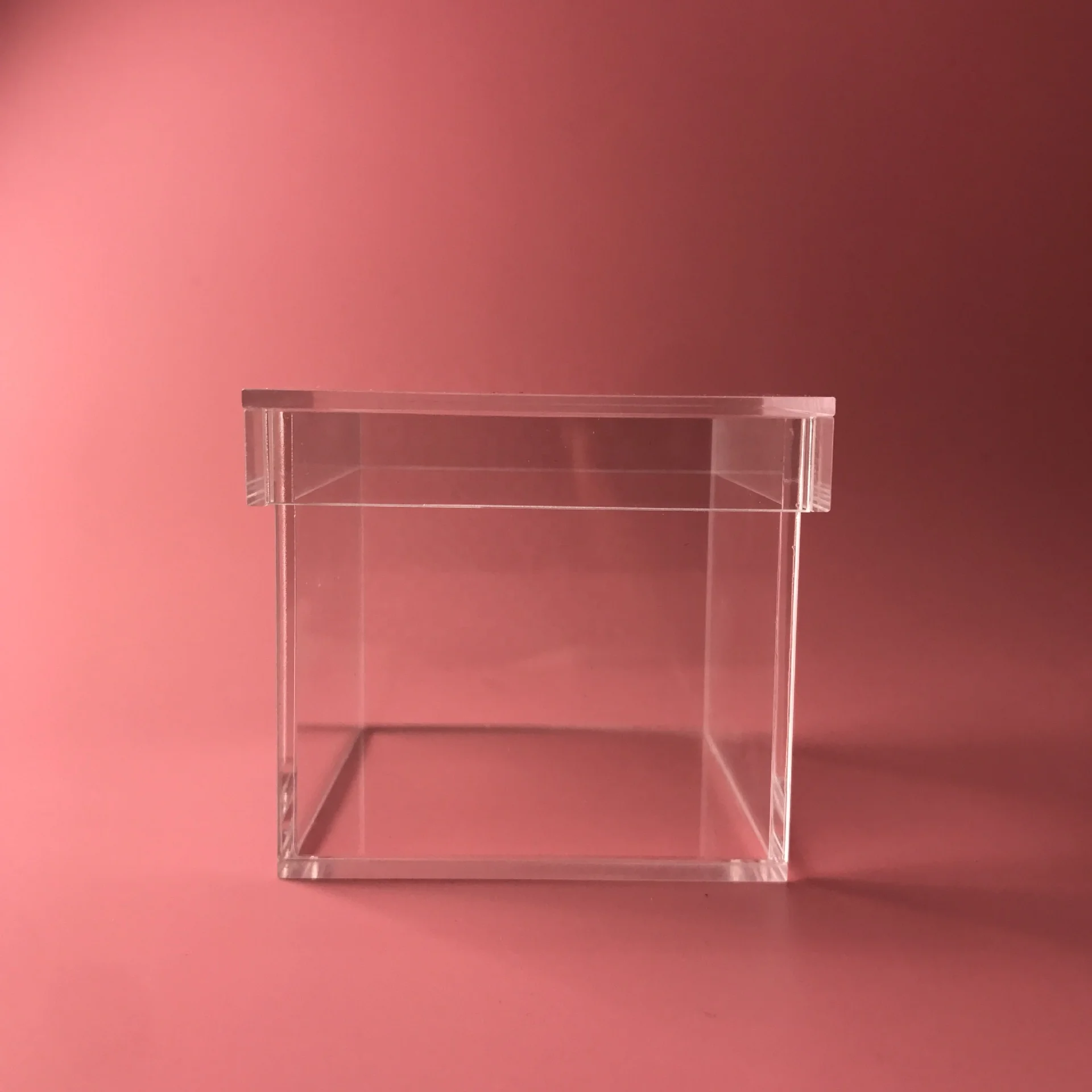 Acryl Custom Hand High Transparent square Jewelry Storage Plastic Box Can Be Printed LOGO