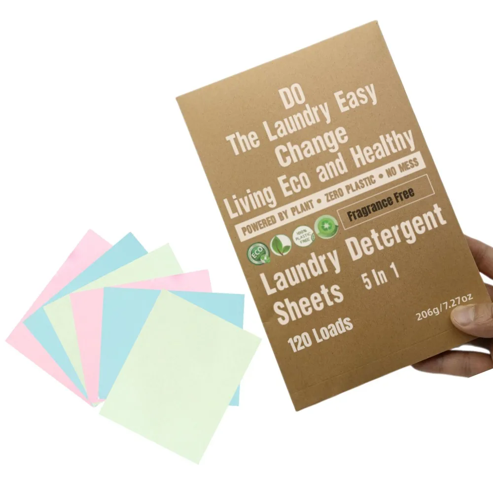 Private Label Eco-friendly Fresh Scent Deep Clean Detergent For Clothes No Plastic Laundry Detergent Sheets