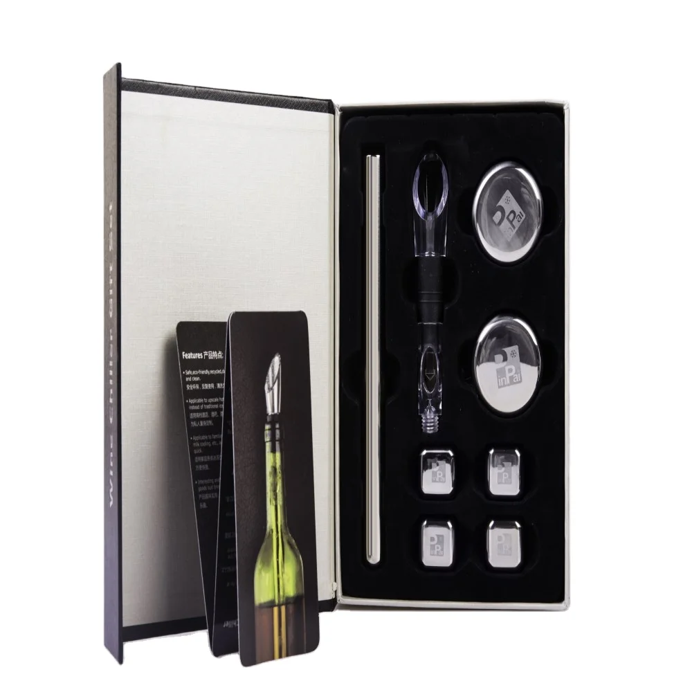 Reusable Stainless Steel Ice Cube Gift Sets of Whiskey Stone And Wine Chiller Stick