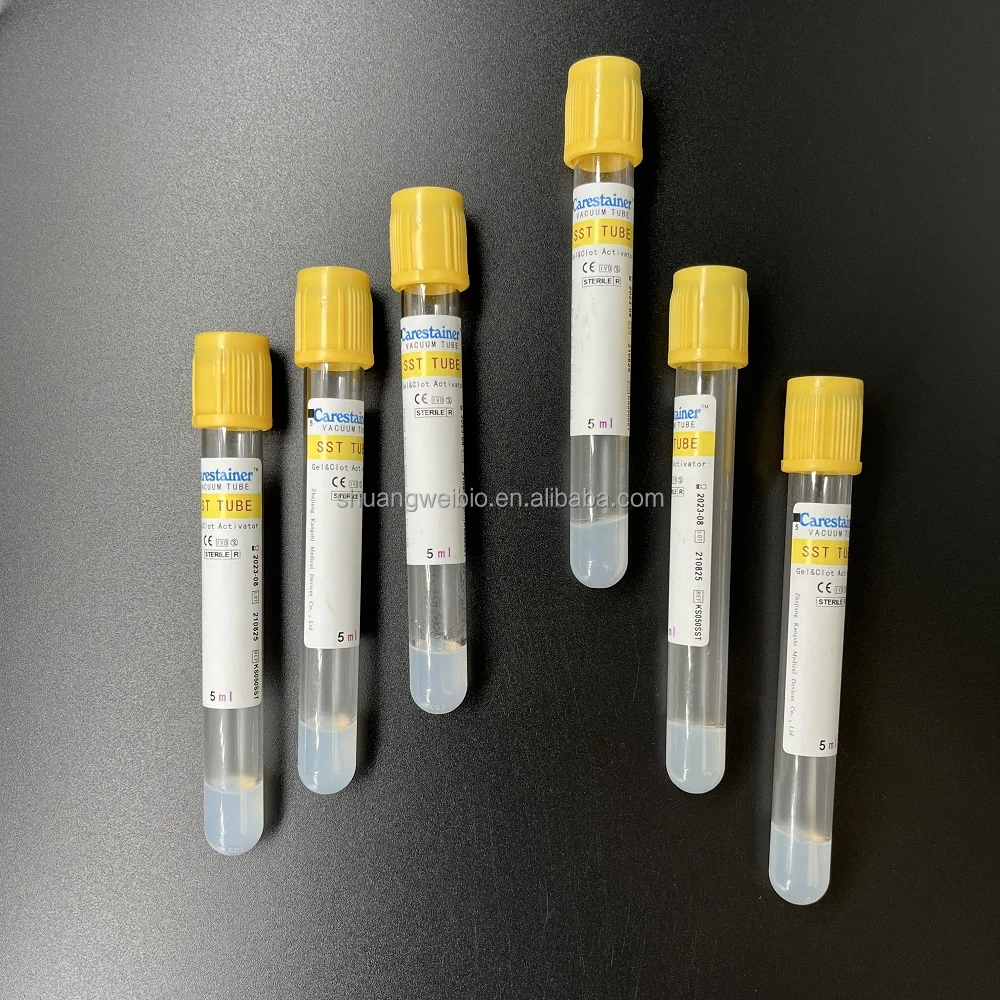 Medical Use Disposable Top Gel and Clot Activator Sst CE Certificated Lab Vacuum Blood Collection Tube