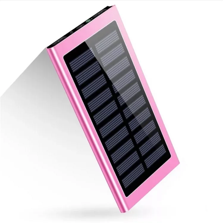 Amazon hot selling solar charger power bank 20000mah with led light,solar power bank for smart phone support custom logo