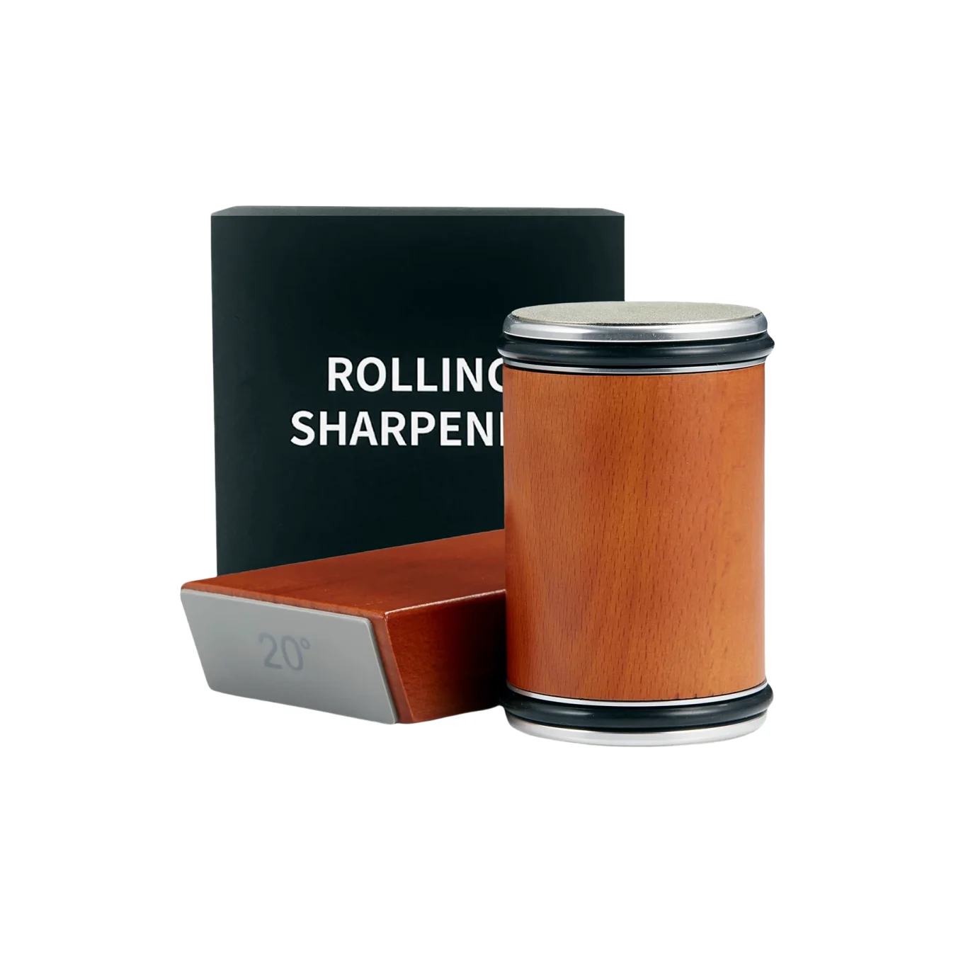 Outdoor Aluminum Alloy Ceramic Rolling Whetstone Steel Rolling Wheel Knife Sharpener with Emery Everyday Use Gift Box Packed