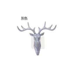 Wholesale Wall Hanging Hook Vintage Deer Head Antlers for Hanging Clothes Hat Scarf Key Deer Horns Hanger Rack Wall Decoration