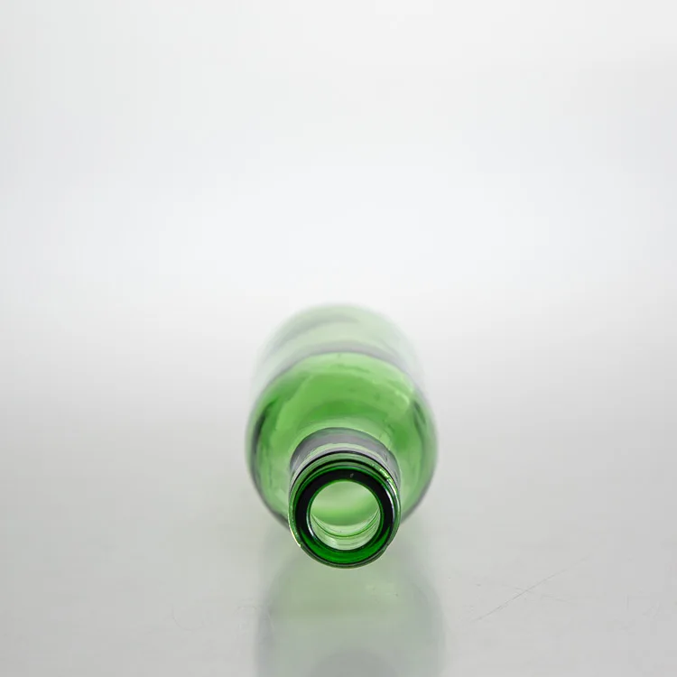 Glasses Supplier 140ml  Green Glass Liquor Bottles Round  Bottle
