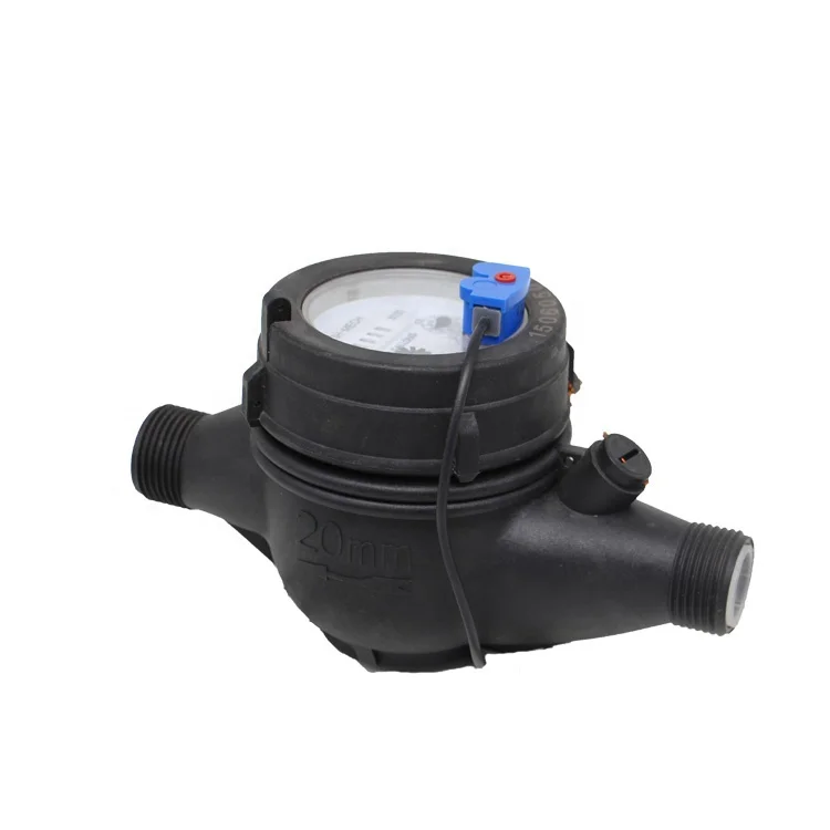 15 мм-50 мм, холодный пластик, класс b, мультиструйный счетчик воды, импульсный выход, счетчик воды