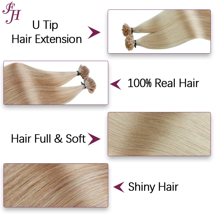 FH U Tip Hair Extension 24 Inch Sale 100% Keratin U Tip Hair Extensions Human Hair Brazilian
