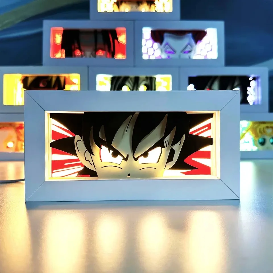 120 design High Quality RGB 3D Anime Paper Sculpture Crafts Night LED lamp light box with Remote Control for decoration