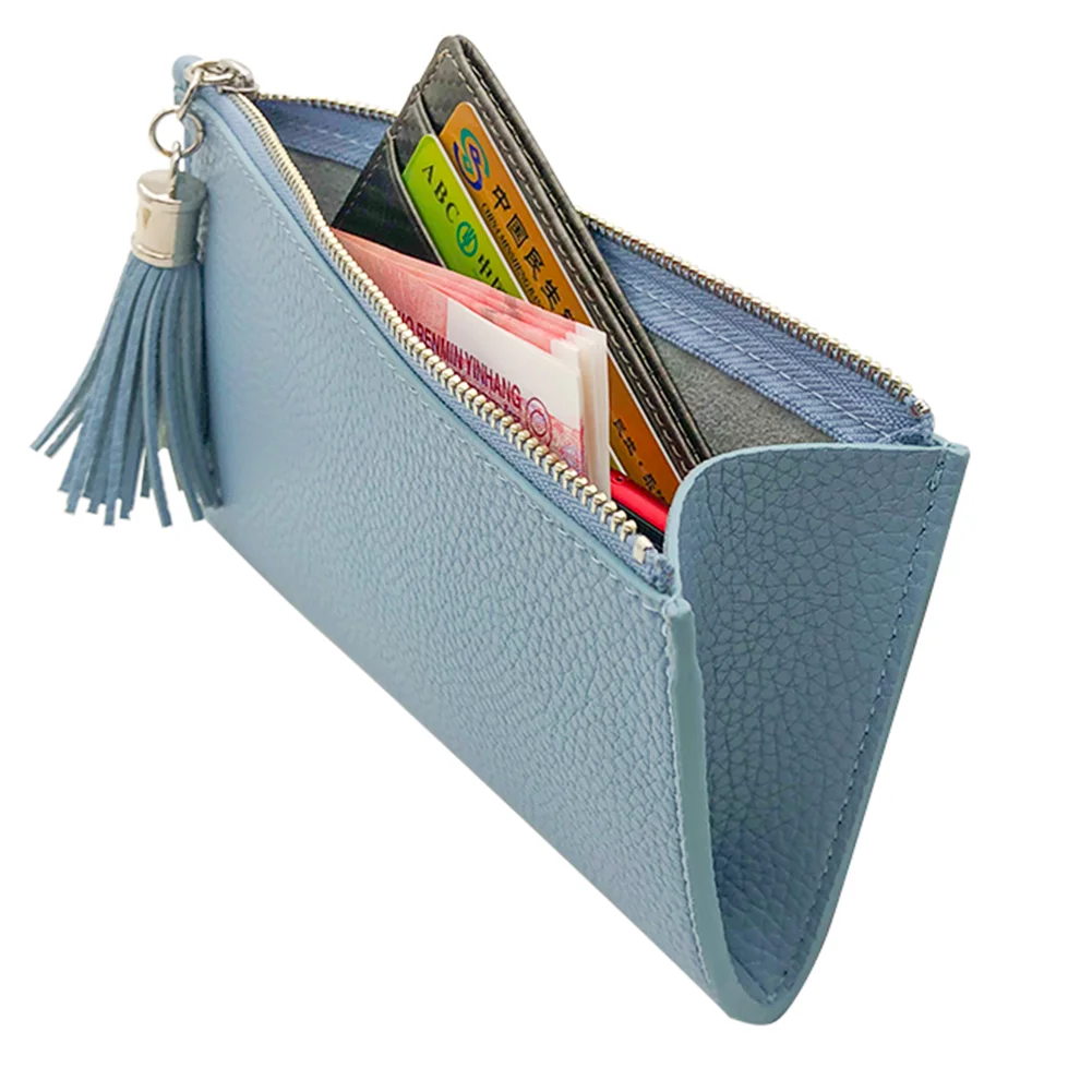 New Style Portable Short PU Fashion Leather Card Holder, Card Case Coin Purse Zipper Card Holder Leather Wallet Wholesale