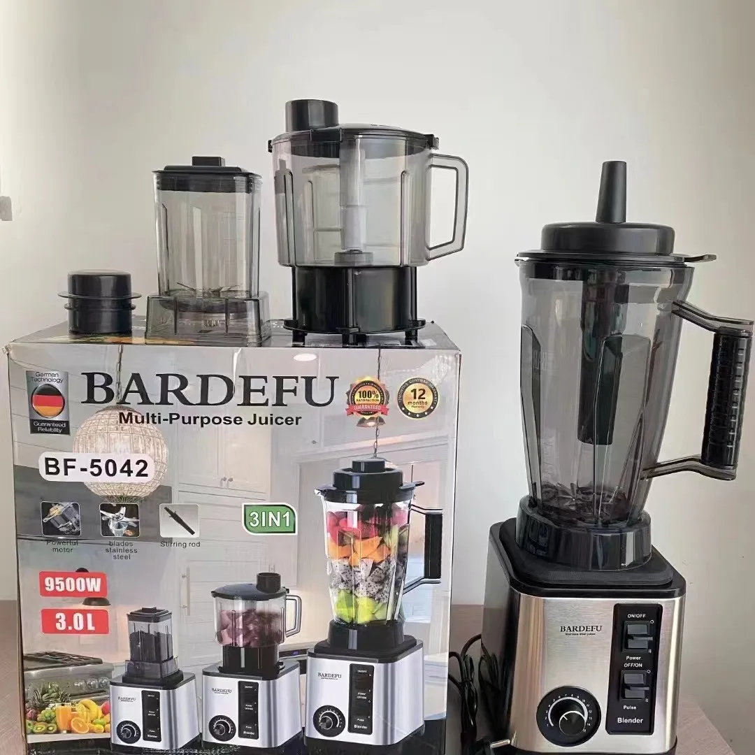 multifunctional heavy duty commercial 9500w 3L blender juicer food processor blender 3 in 1 smoothie blender machine