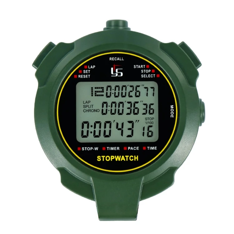 10 Memories YS-710 High Quality Chronograph Stopwatch Handheld Sports Timer Pedometer