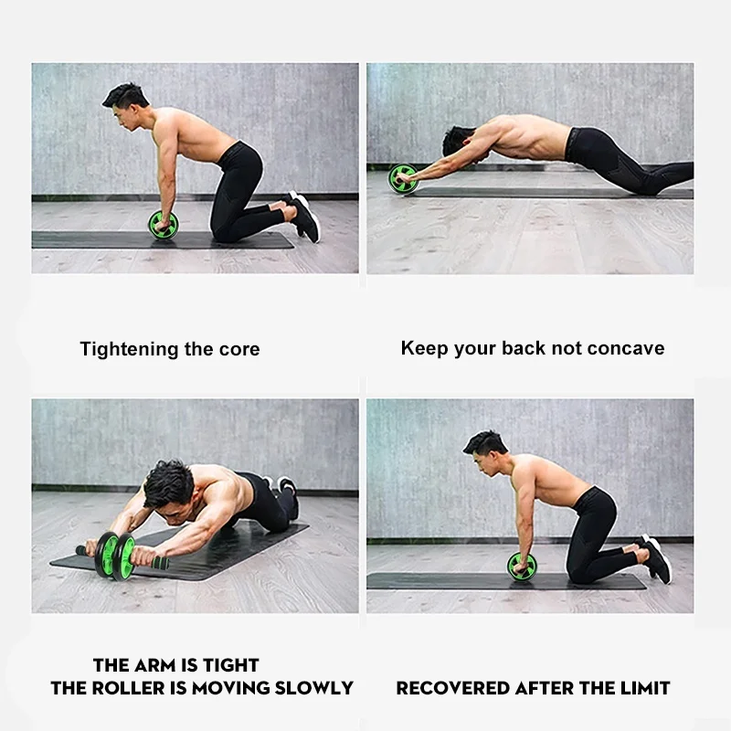 Abdominal Wheel Exercise Fitness Ab Wheels Double/Triple Roller Training Equipment Home Workout Fitness Gym Muscle Training