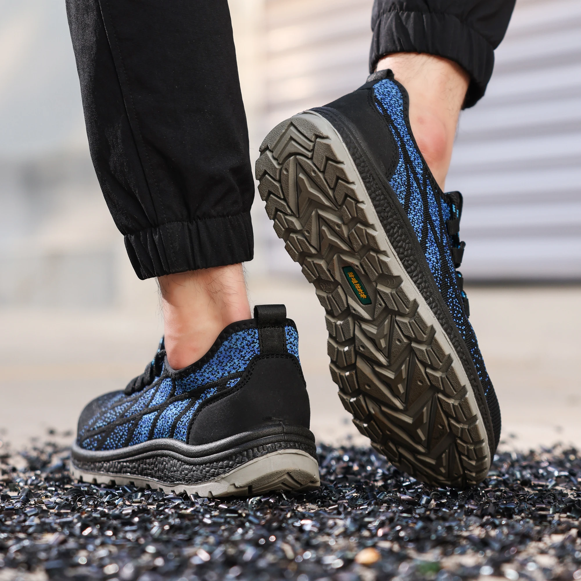 Fashion Steel plate midsole working protection safety shoes European standard steel toe safety shoes