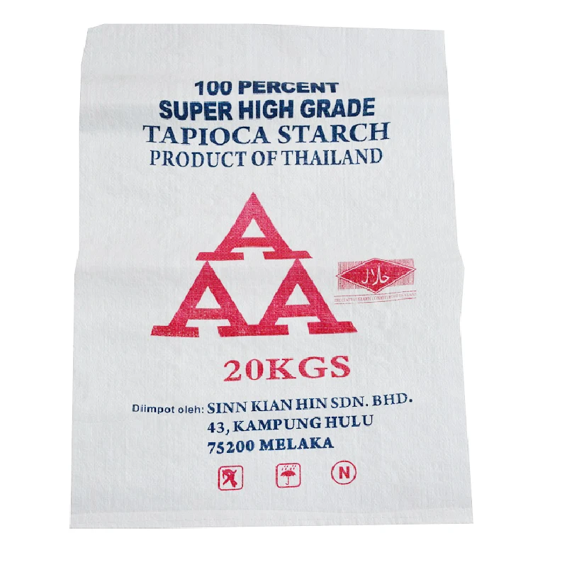 White Polypropylene Woven Bags 50 kg 25 kg Customised Printing for Agricultural
