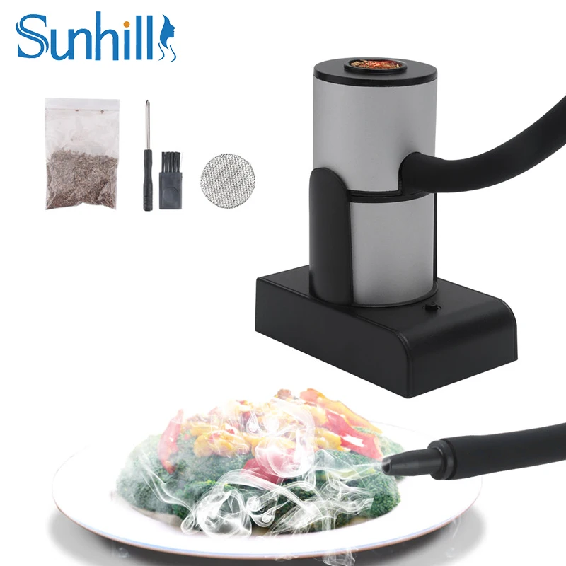 2023 Новый портативный ручной пистолет для холодного курения, коктейль, барбекю, еда, курильщик, Щепка, дымовая Форсунка