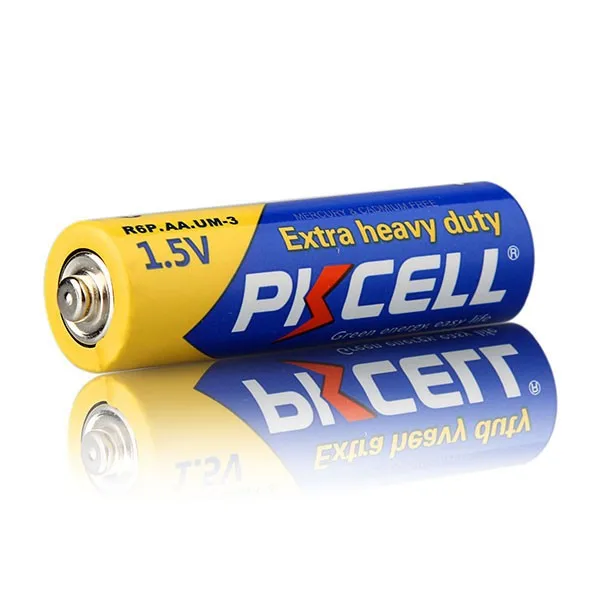 PKCELL Large packaging  Zinc Carbon dry Battery Type 1.5v um3 r6 aa heavy duty battery with 60 pcs per tray package