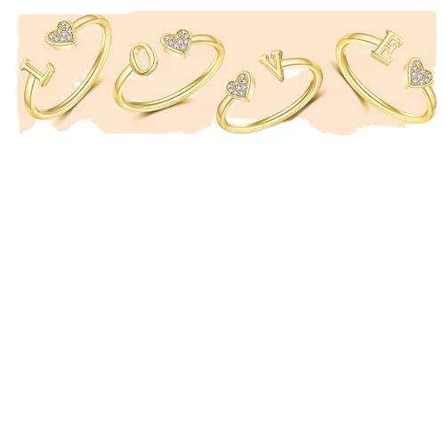 MY Jewelry Adjustable Micro Pave Copper Zirconia Cubics  Diamond Heart Butterfly Ring Fashionable OpenJewelry Wedding Gift