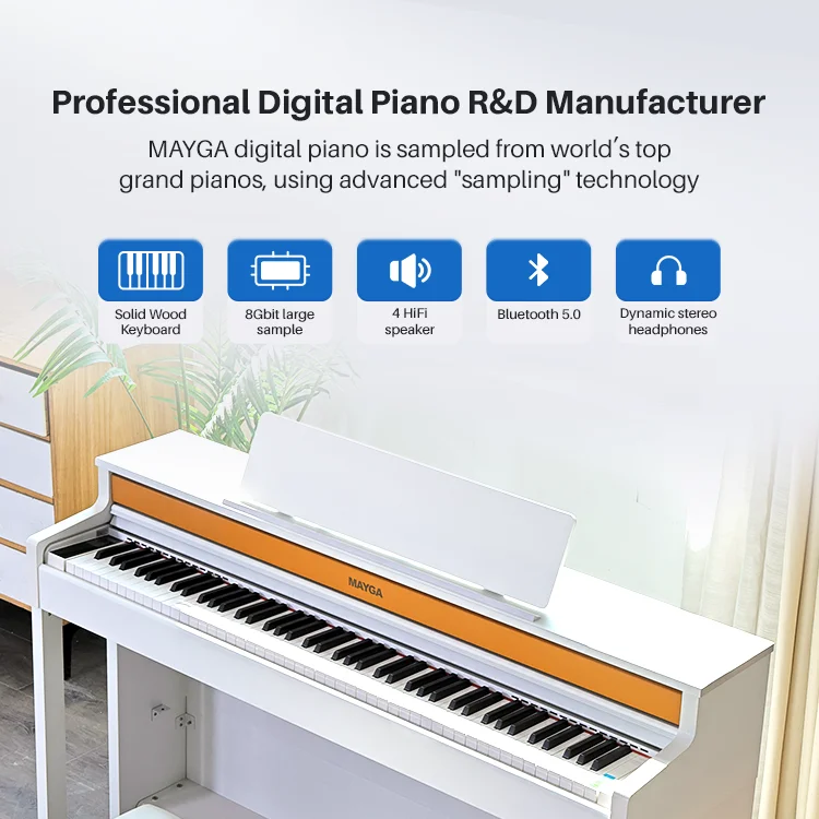 Поставщик сквозных решений модель CX-200 MAYGA 8-клавишная клавиатура с прогрессивным молотком цифровое пианино