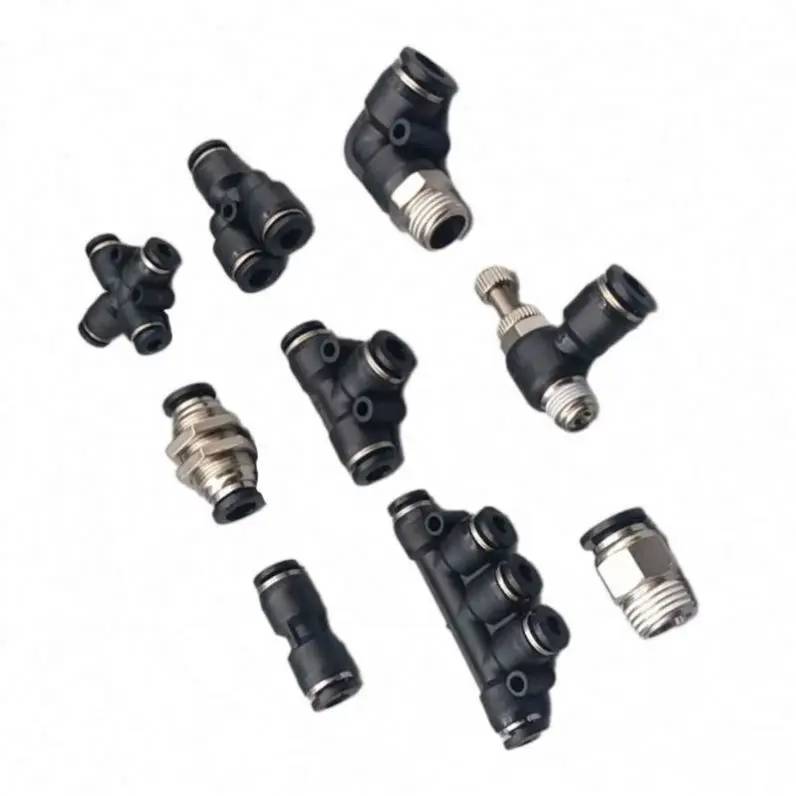 Factory Direct Sale Different TypesPU/PE/PY/PZA BSP Thread Air Connector pneumatic Plastic pipe Fitting