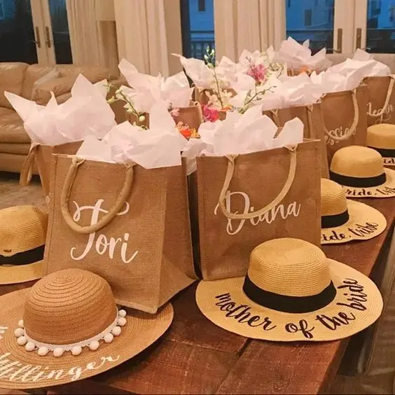 Wholesale Custom Jute Tote Bags Printed Logo Canvas Shopping Bags Zipper Women Cosmetic-Original Jute Gunny Bag Bangladesh
