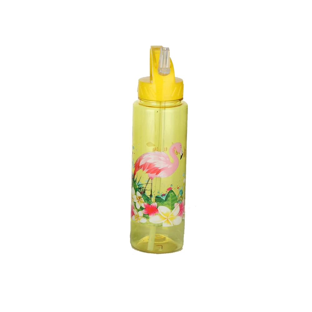 Smart design cartoon eco friendly promotion lemon pipette 750ml petg flip top novelty bicycle kids plastic water  bottle