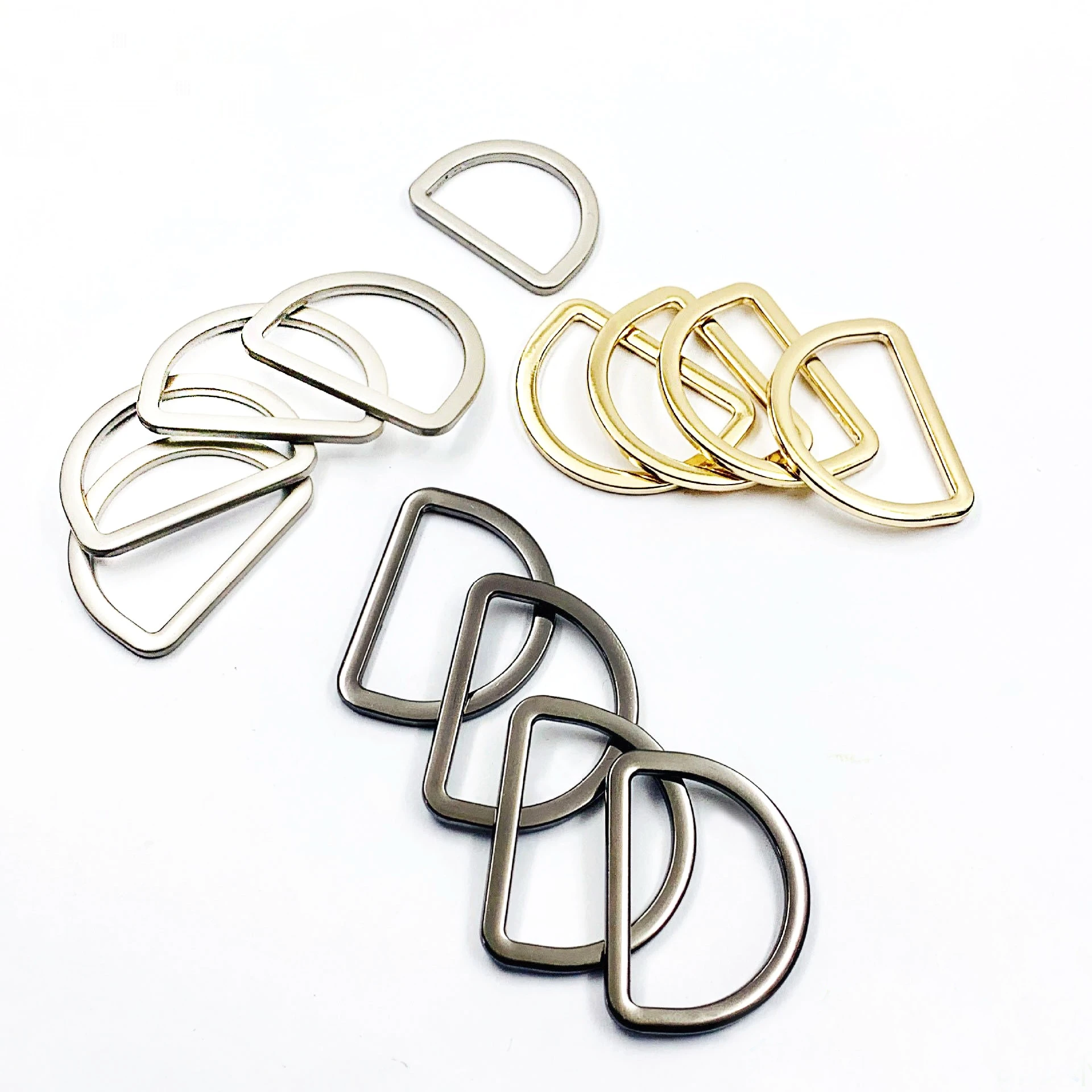 Wholesale zinc alloy connecting buckle hardware accessories keychain handbag metal D-ring