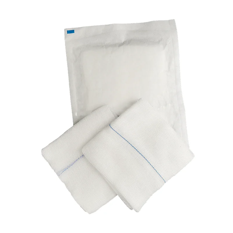 Medical antiseptic compresse gauze swab home care sterilization surgical 10x10cm  8ply  225mmx225mmx16ply gauze swab