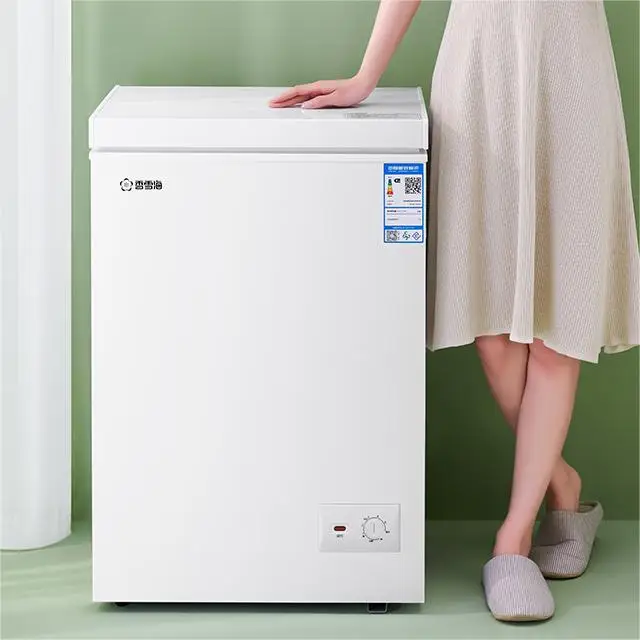 BD-158 snowsea factory Single Door Fridges deep chest electric freezers LED Light Single temperature mini freezer