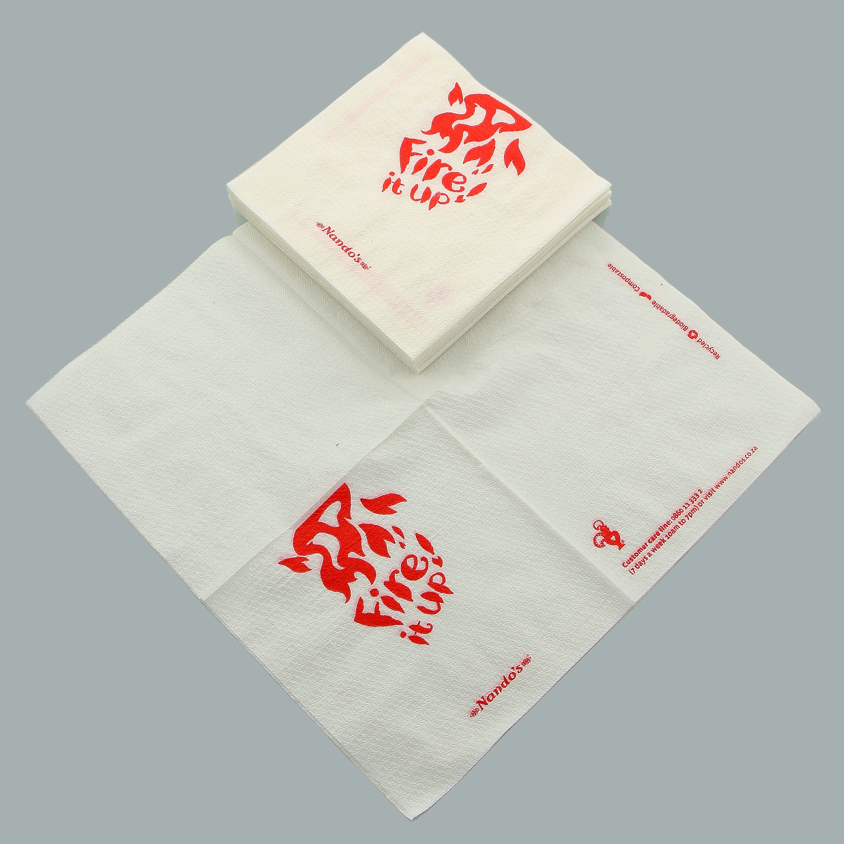 Personalized paper napkins Recycled printed paper napkin European food contact test