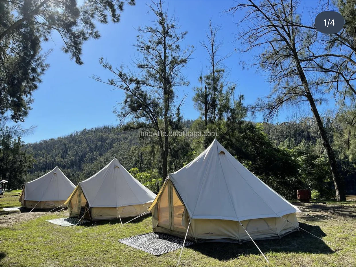4m 5m 6m Factory Glamping Cotton Canvas Yurt Bell Tent
