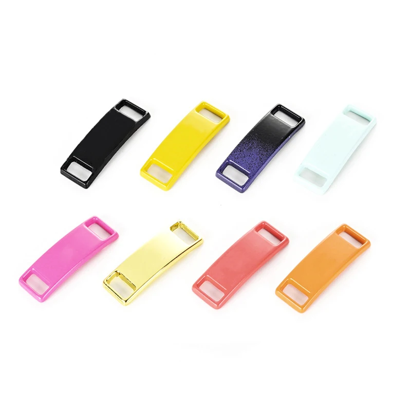 Zinc Alloy Blank Durable Shoelace Tag Charm Shoe Lace Charms Fashion Quality Shoe Buckle