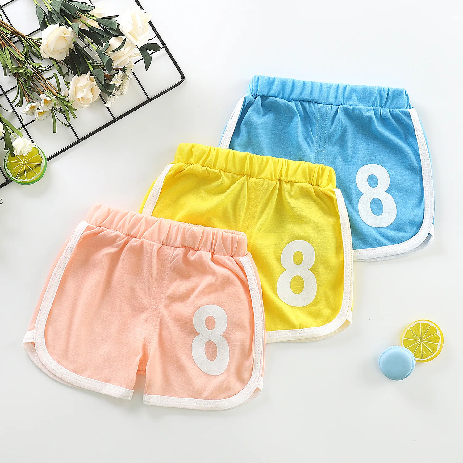 
blank color summer baby girl shorts fashion kids shorts pants for 1-3 years 