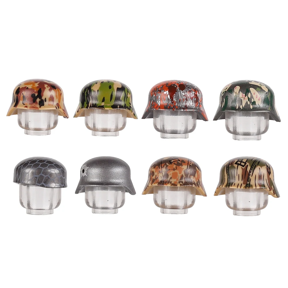 WW2 German military soldier mini figure accessories army airborne helmet building blocks parts legoinglys