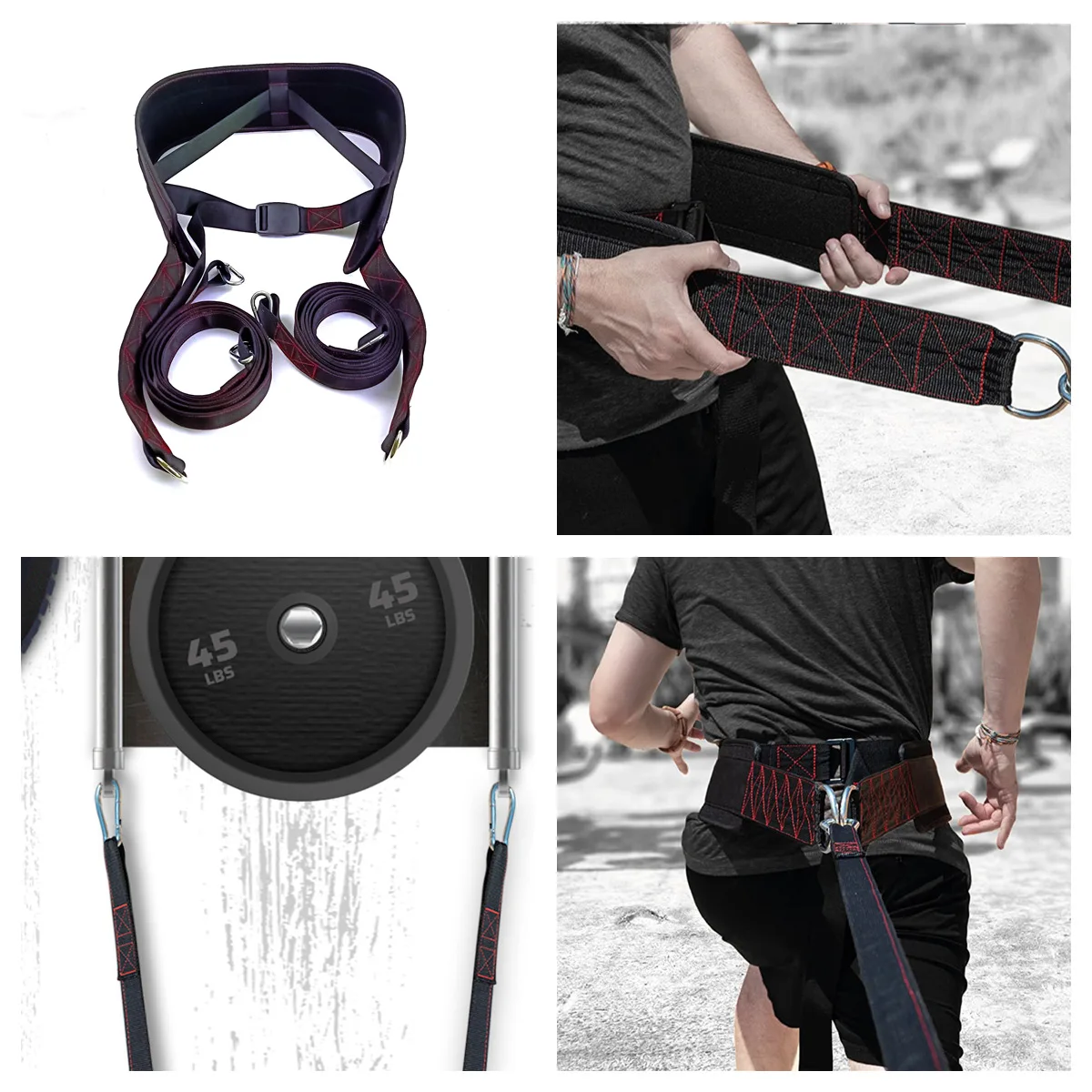 Pull Training Belt Weight Bearing Fitness Belt Traction Weight Training Waist Resistance Pull Training Belt